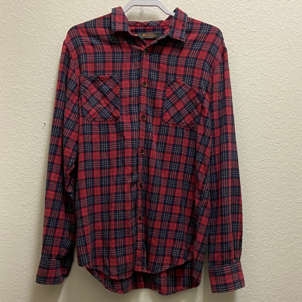 Ben Sherman Plaid Flannel - Red & Navy